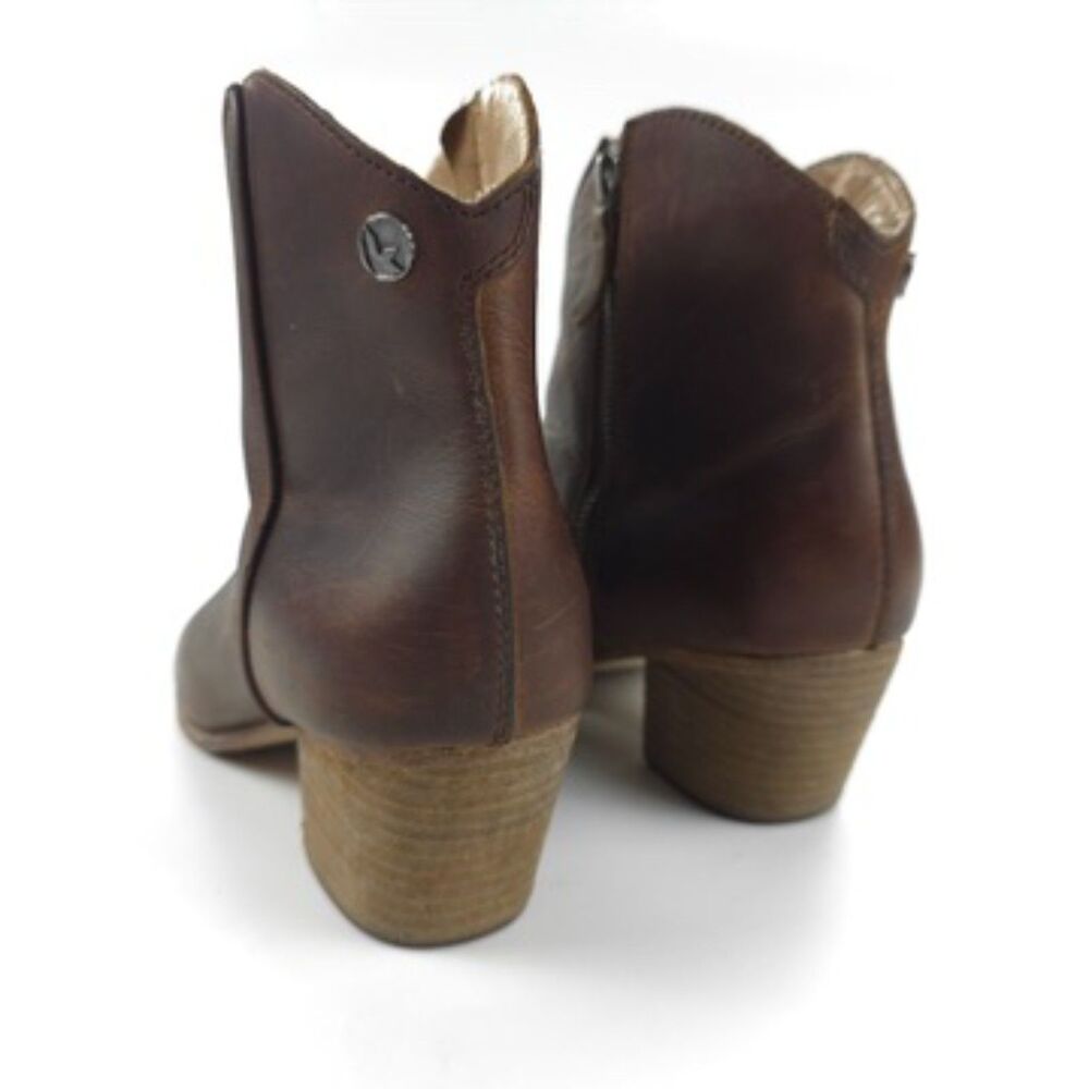 UGG Koolaburra Notela Ankle Bootie Leather Block Heel Elevated Western Boho 8 - Picture 6 of 11